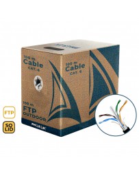 BOBINA CABLE EXTERIOR RJ45 FTP 100 METR. CAT.6 SOLIDO CCA